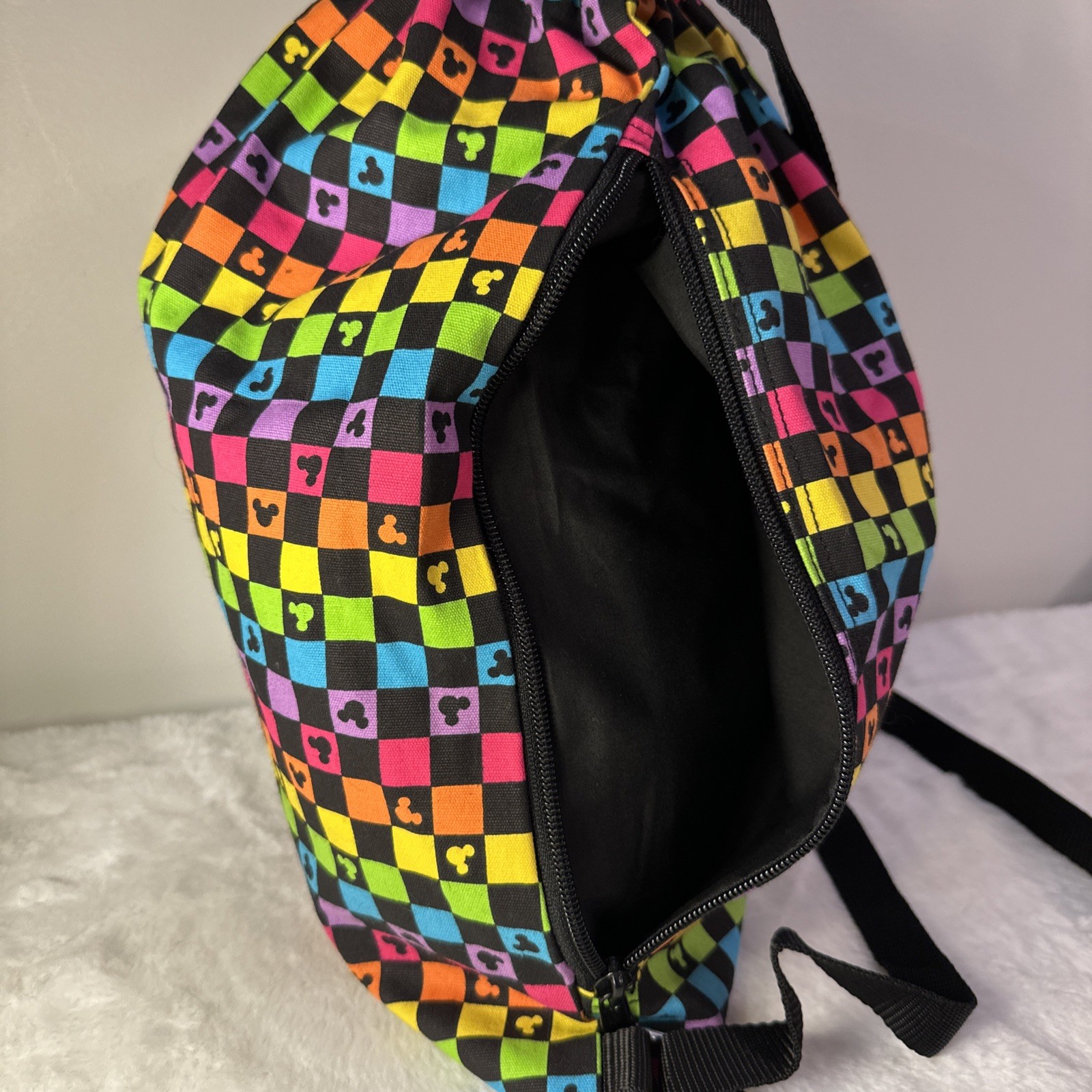 Disney Parks Rainbow Mickey Mouse Cinch Bag Backpack - photo 2