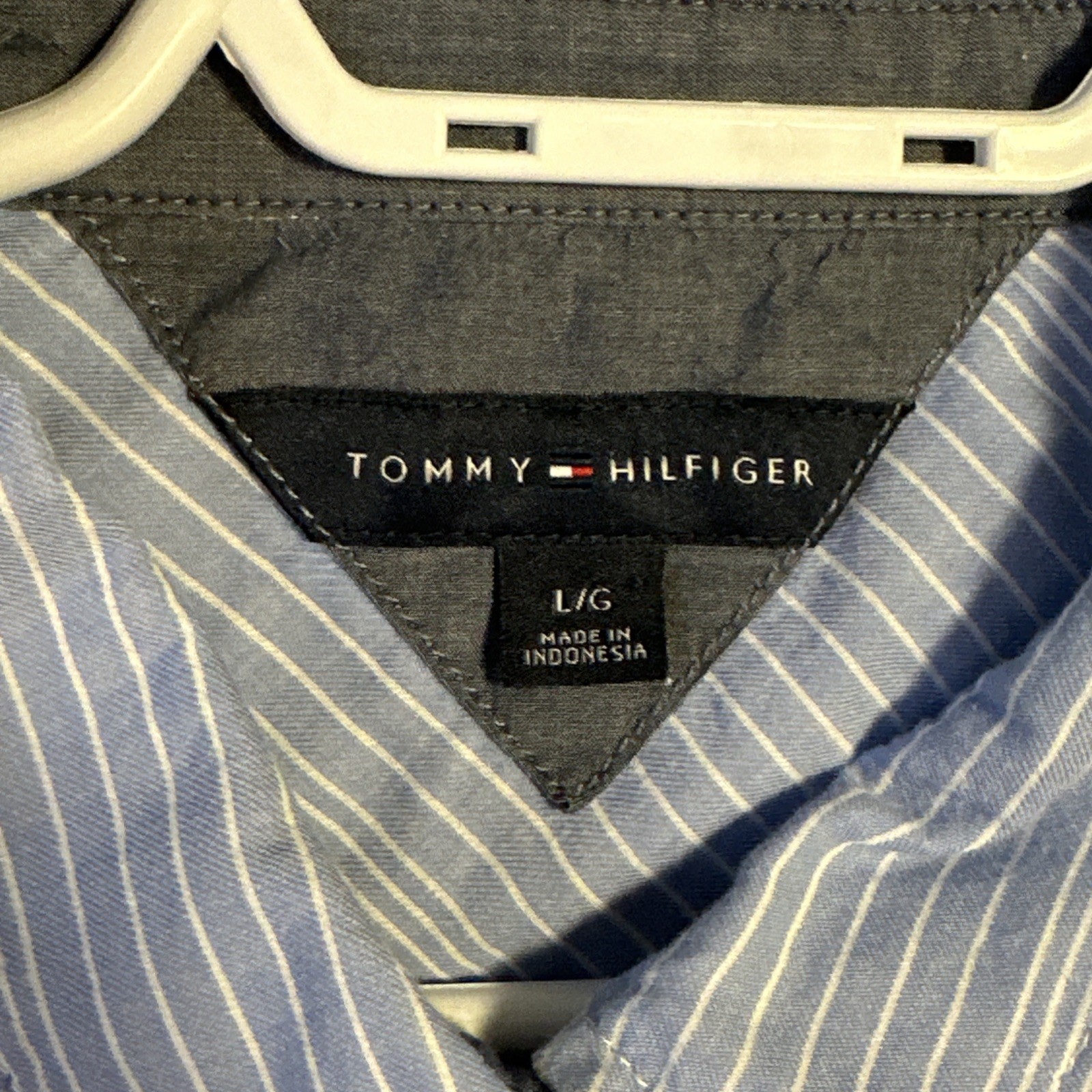 Tommy Hilfiger Button-Up Shirt Women's Large White Blue Stripe - photo 5