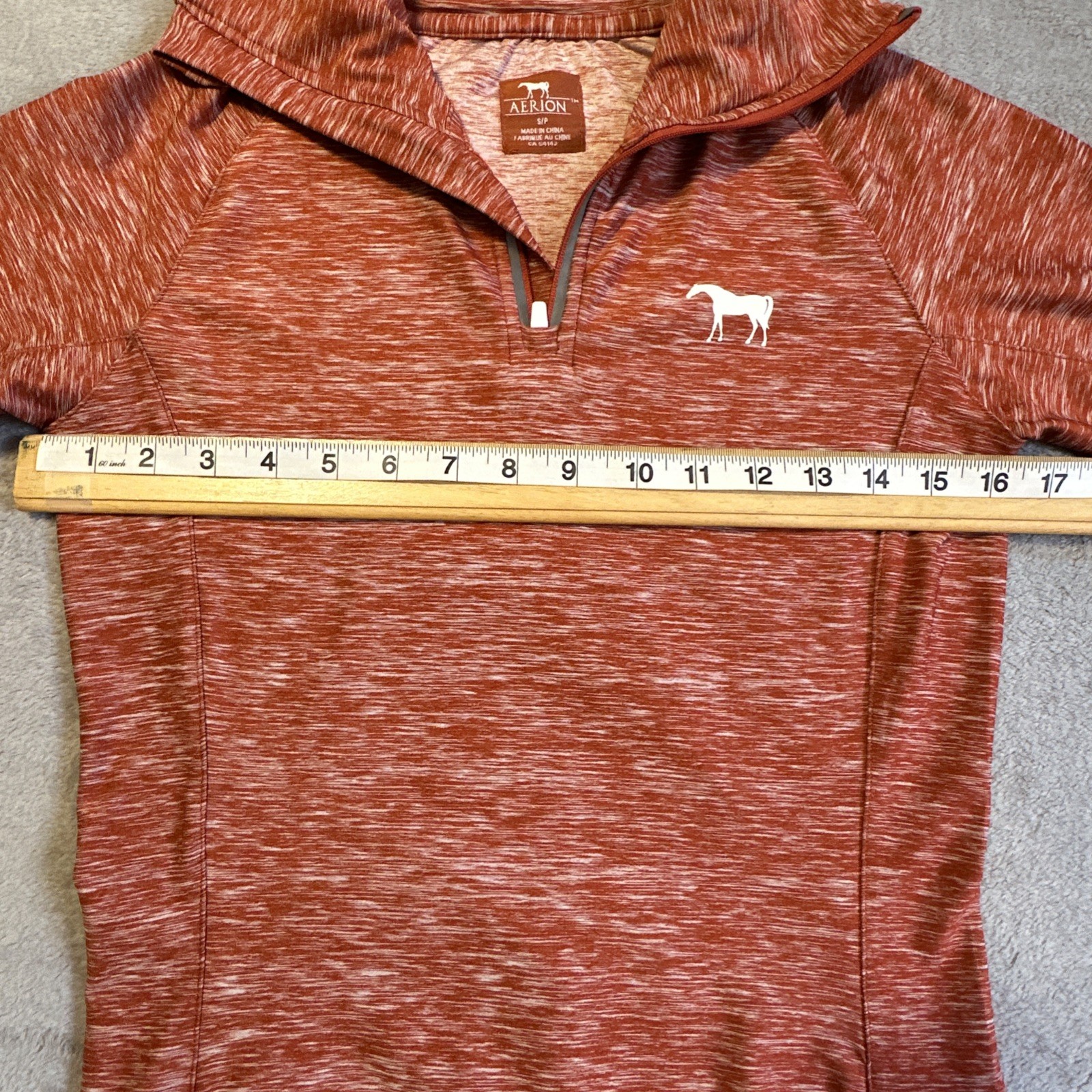 Aerion 1/4 Zip Shirt Women's Small Long Sleeve Equestrian Coral - photo 3