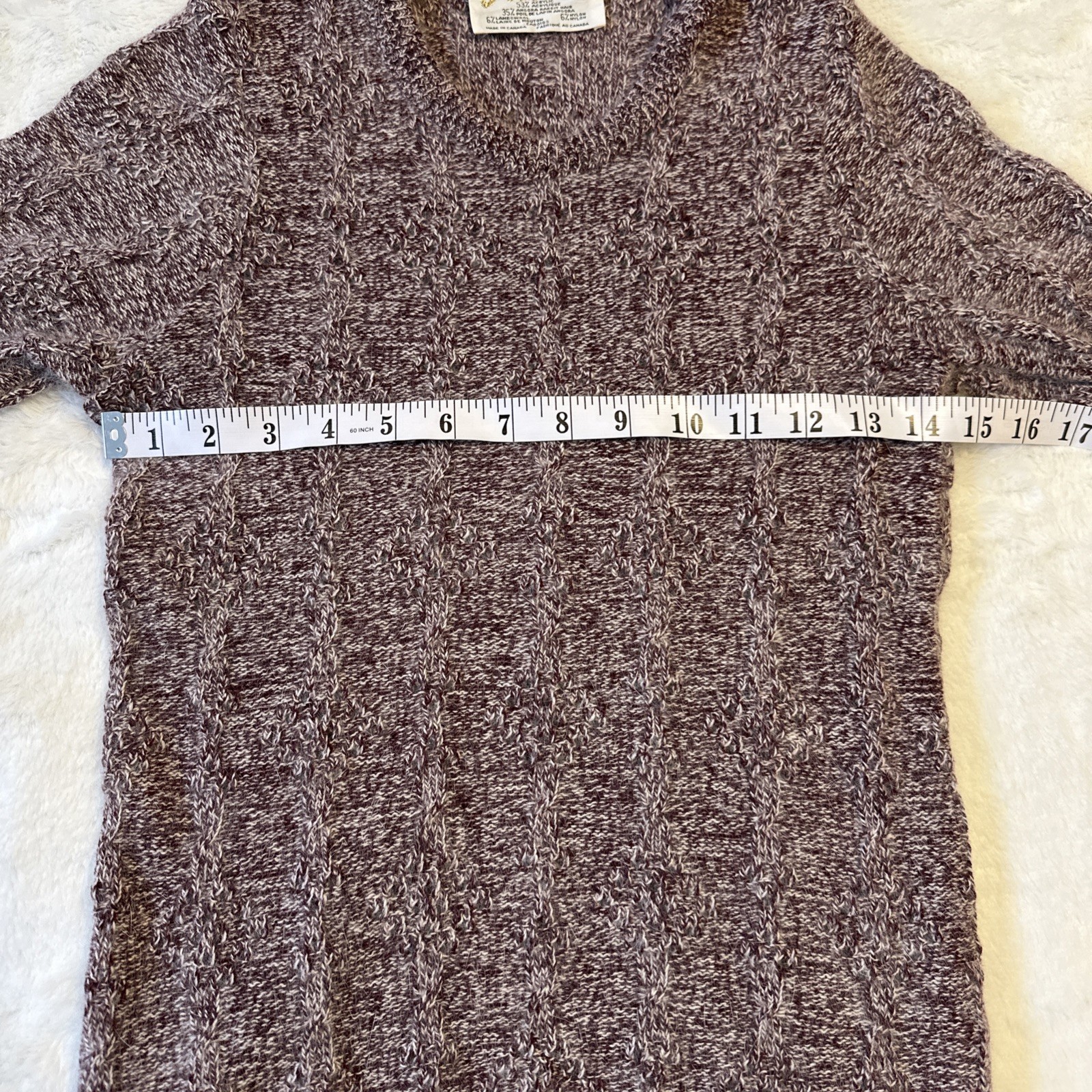 Vintage 70s 80s Parkhurst Angora Wool Blend Sweater XS Maroon - photo 2