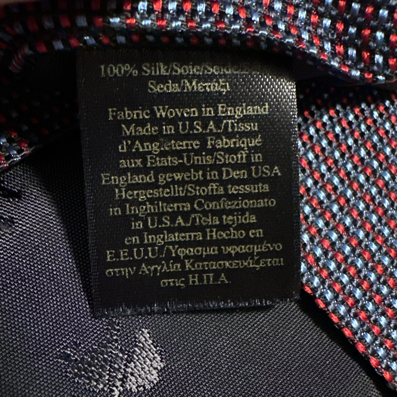 Brooks Brothers Men's Silk Necktie - Blue/Red Microdot - photo 4