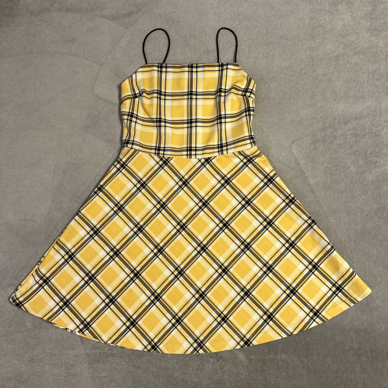 Urban Heritage Yellow Plaid Dress Small Clueless 90's Y2K Retro