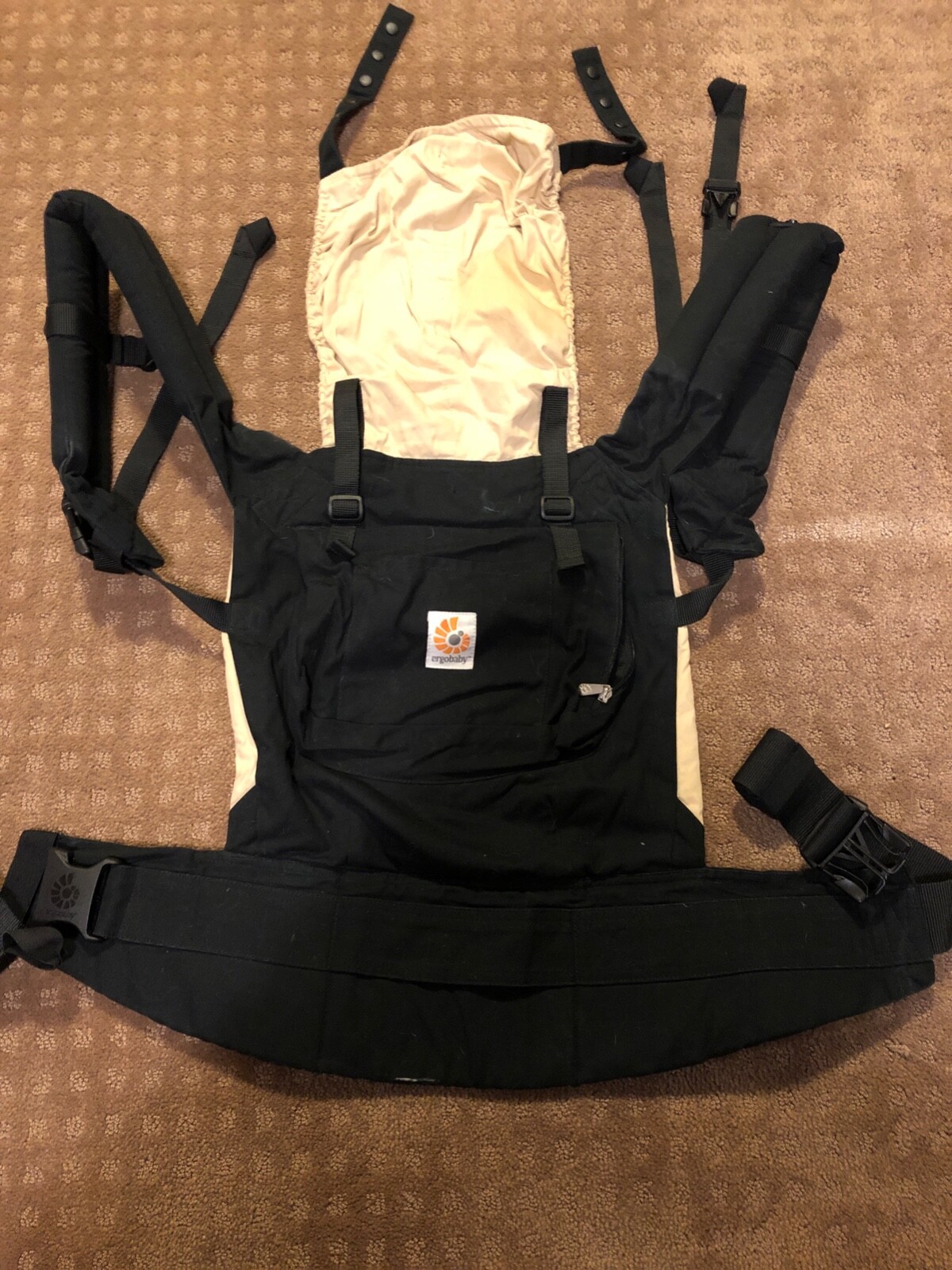 Ergobaby Original Baby Toddler Carrier - Black & Camel Tan