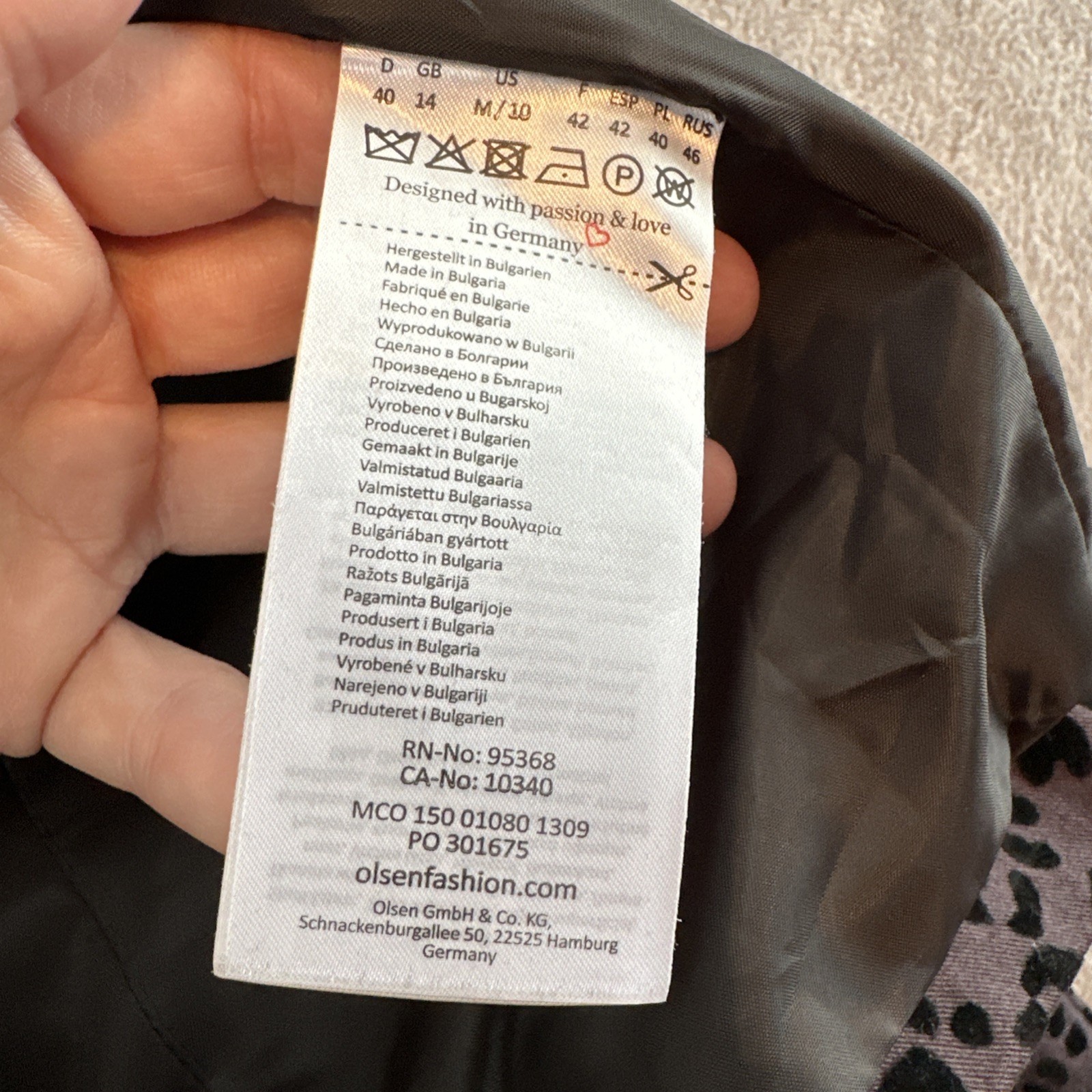 Sigrid Olsen Europe Black Velvet Leopard Print Blazer M 10 - photo 4
