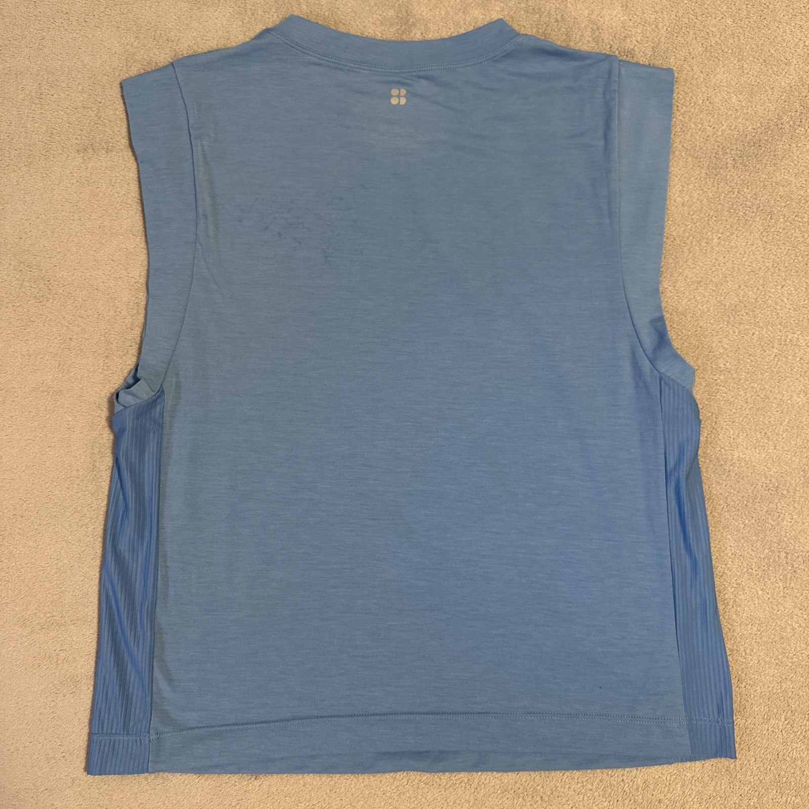 Sweaty Betty Breathe Easy Boxy Gym Tee XS Athletic Tank Blue - photo 2