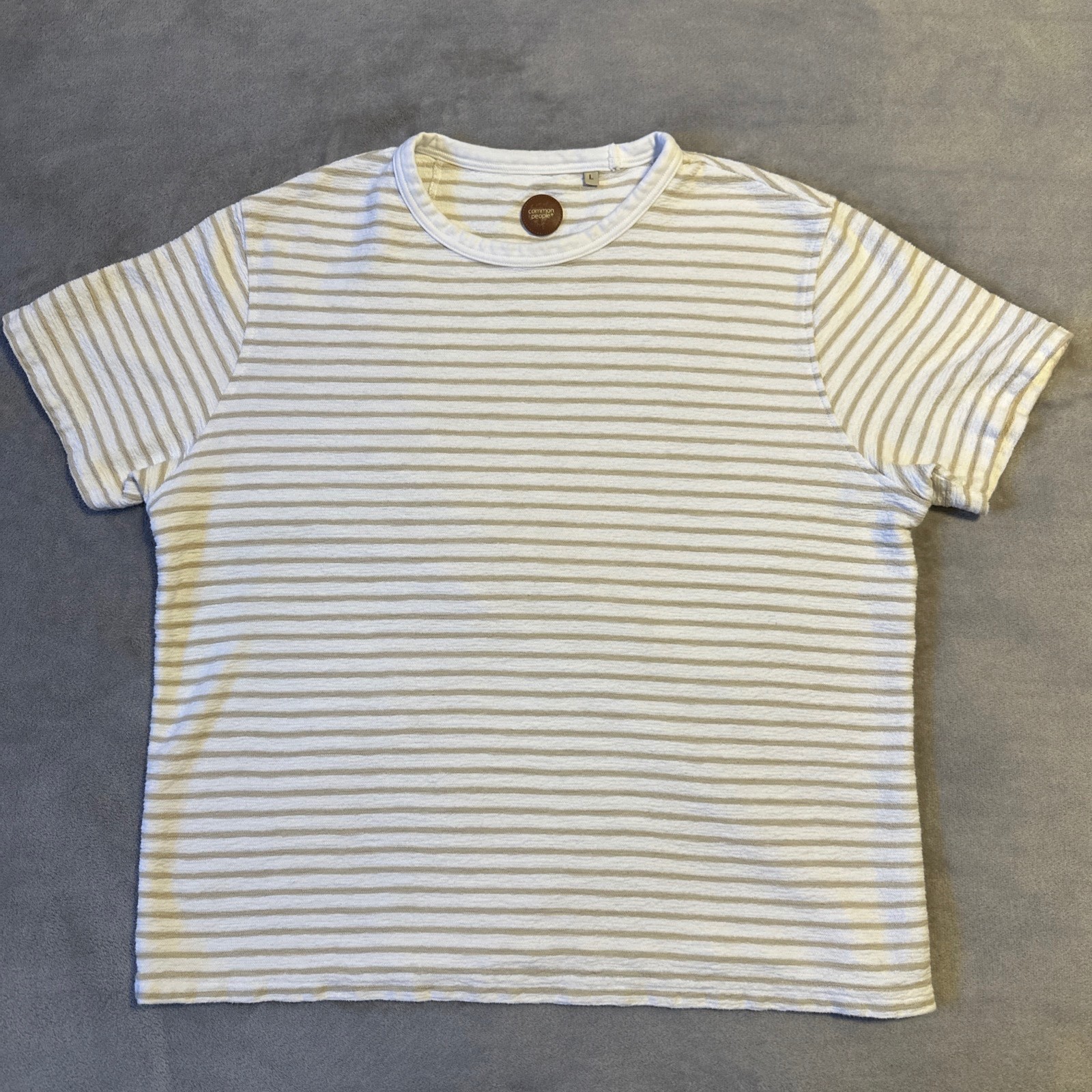 Common People Men's Striped T-Shirt Large