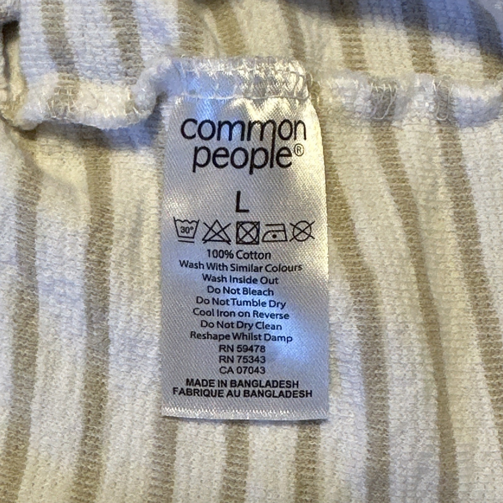 Common People Men's Striped T-Shirt Large - photo 5