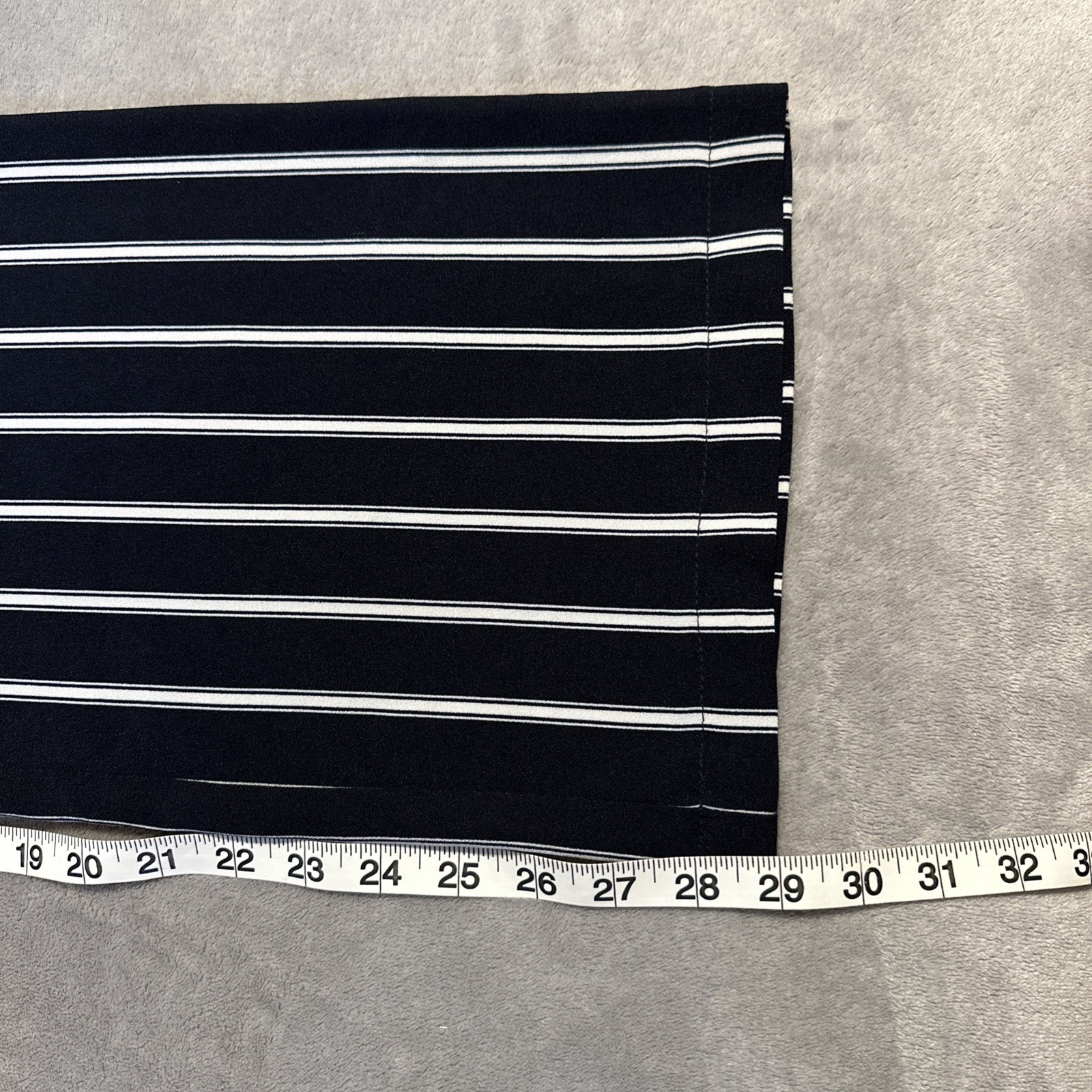 Ci Sono Women's Navy & Ivory Striped Belted Wide-Leg Pants M - photo 2