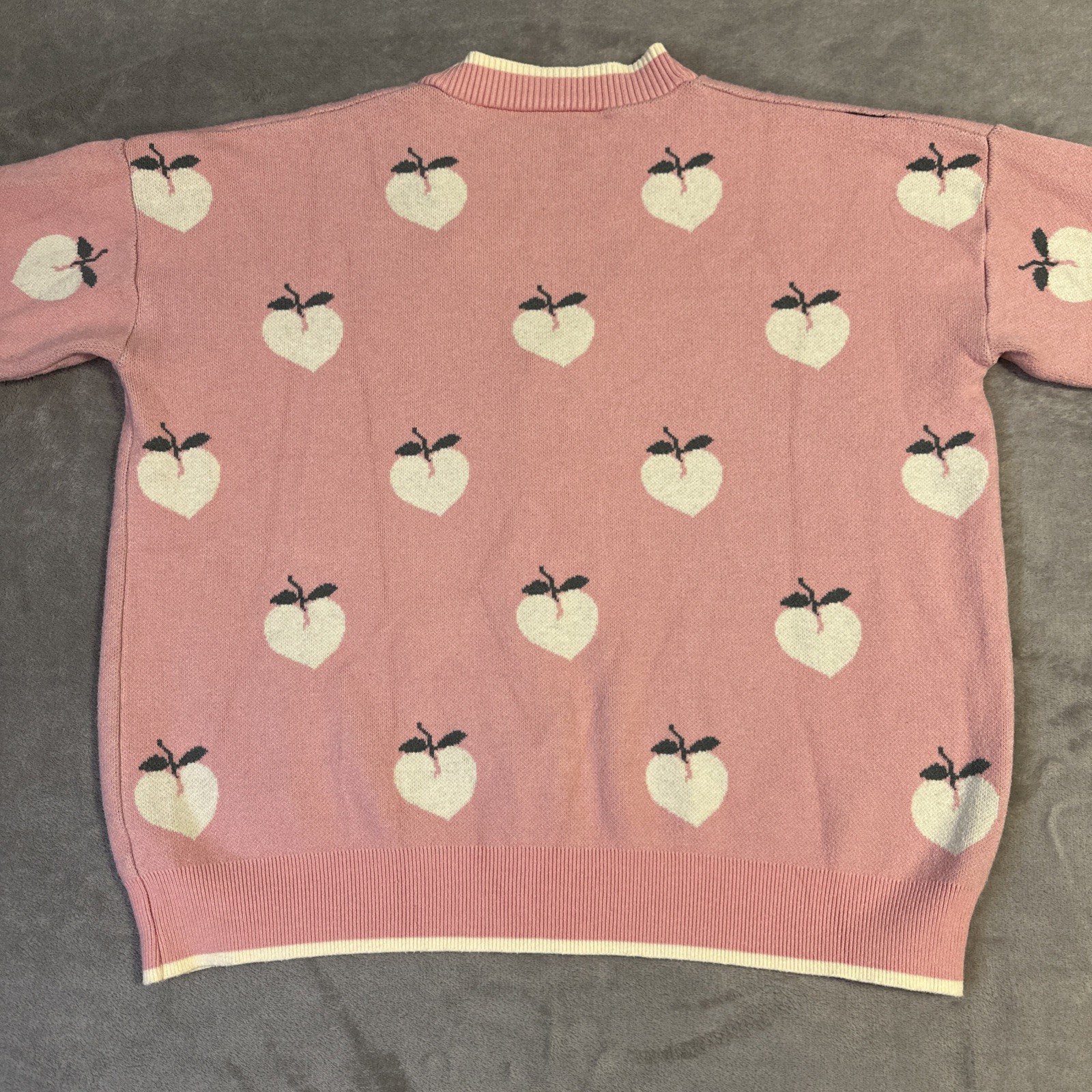 Soft Girl Kawaii Cardigan Pink Peaches Medium Coquette Cottageco - photo 5