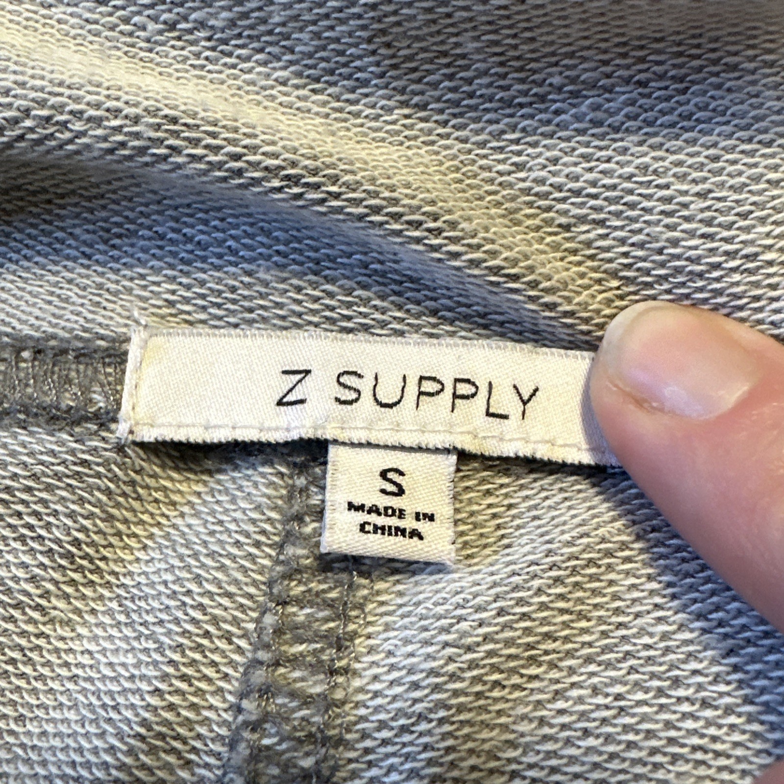 Z Supply Mureile Knit Overalls - Gray Camo - Small - photo 4