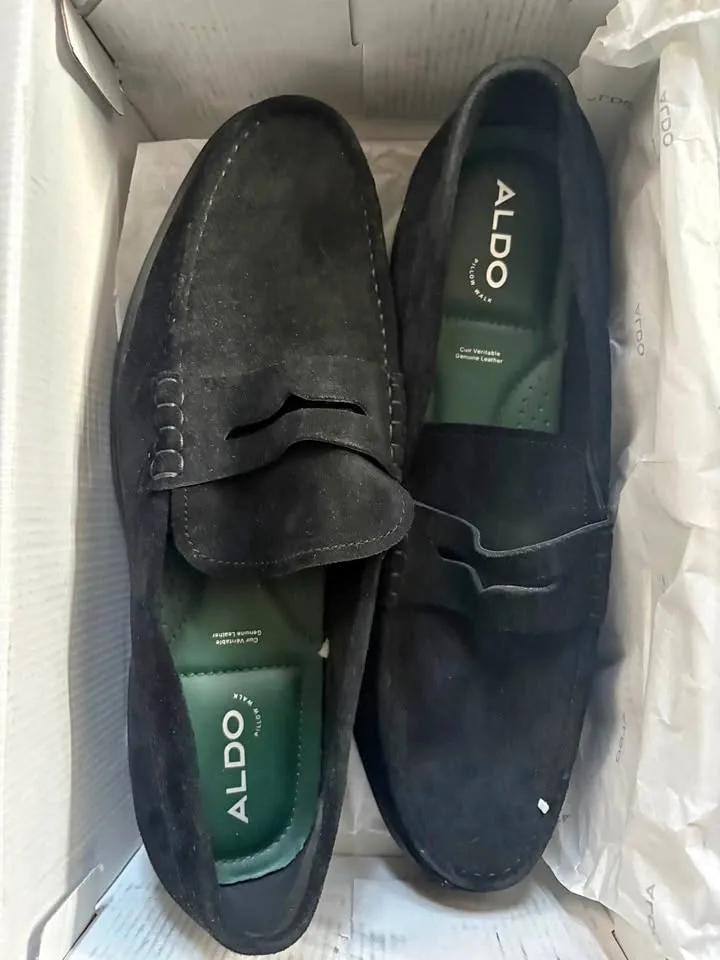 ALDO Black Suede Loafers Pillow Walk