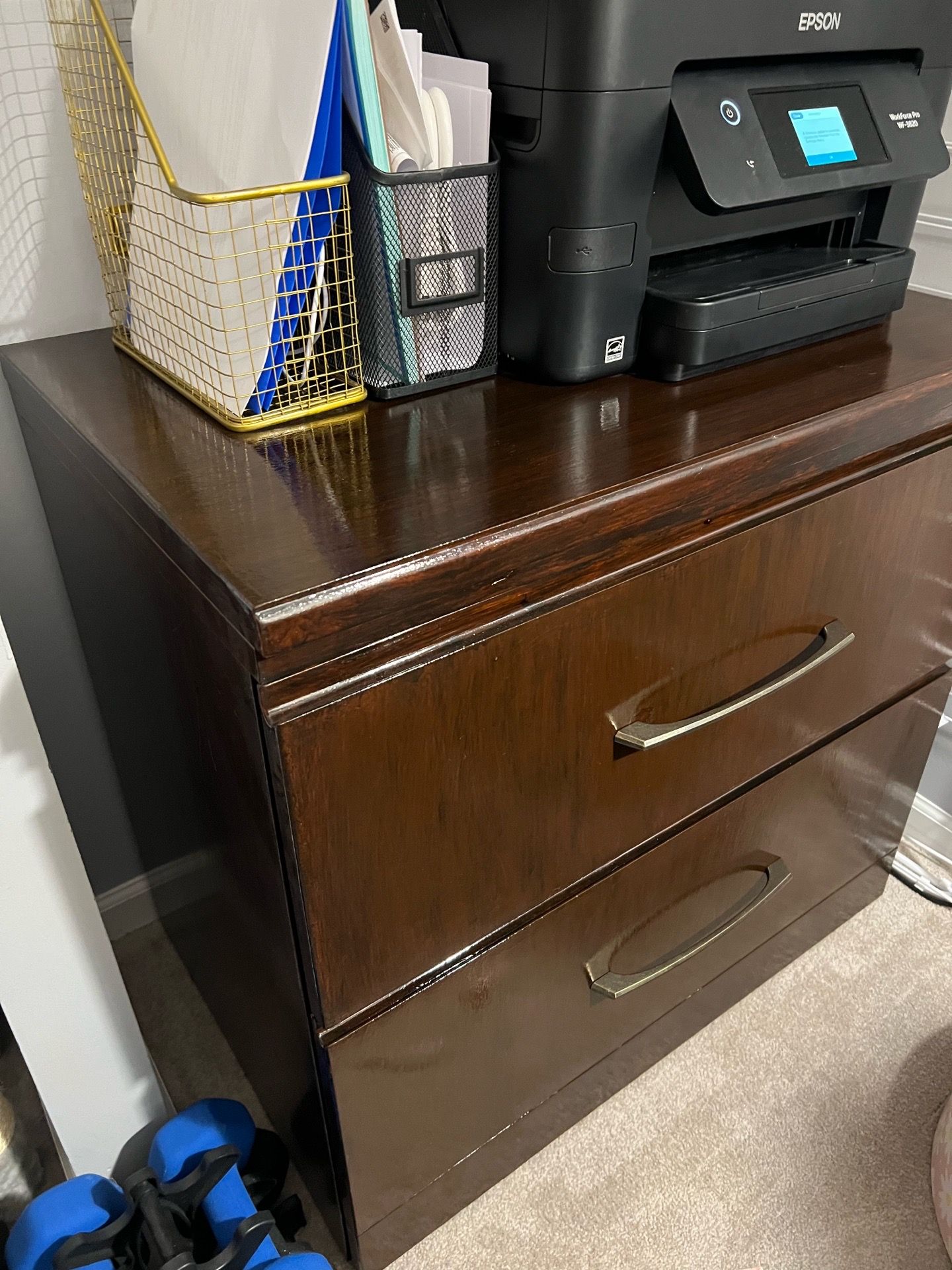 Dark Brown Heavy File Cabinet - L 30 W 20 H 28.5 in - photo 2