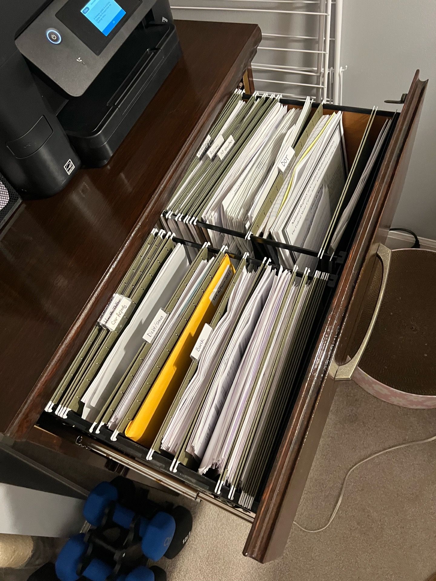 Dark Brown Heavy File Cabinet - L 30 W 20 H 28.5 in - photo 4