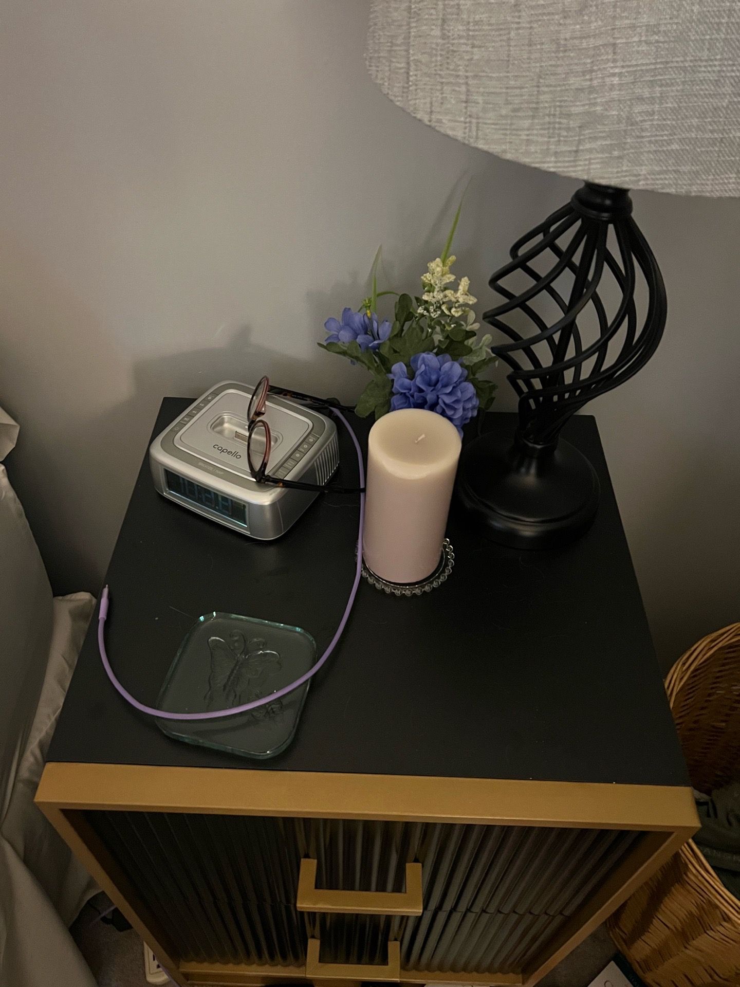 Black and Gold Nightstand - photo 3