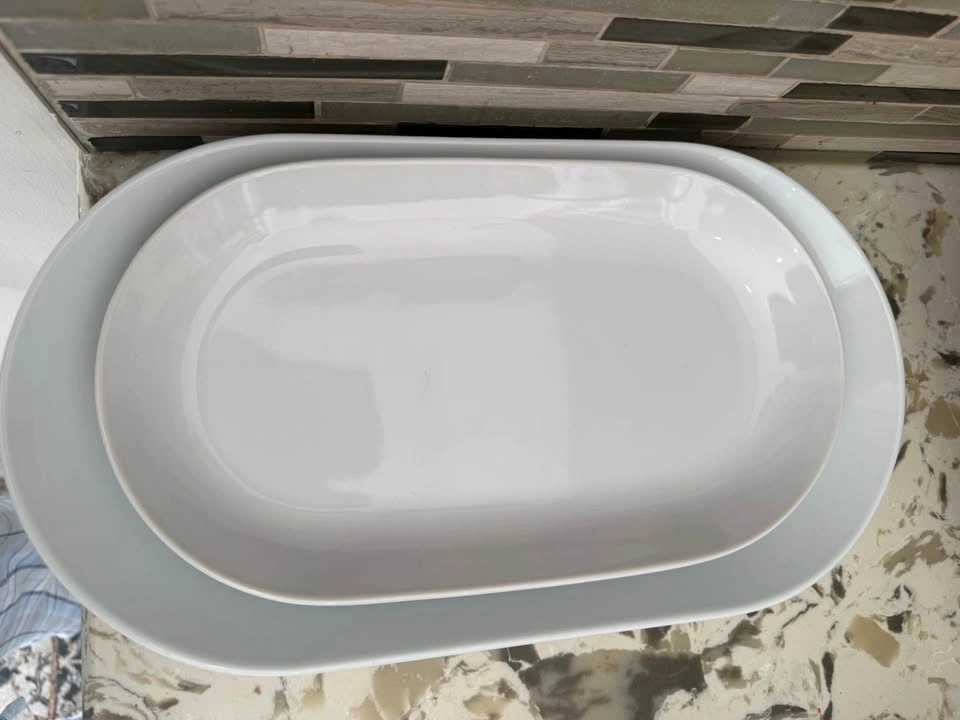 White Oval Serving Platters (Set of 3) - photo 2