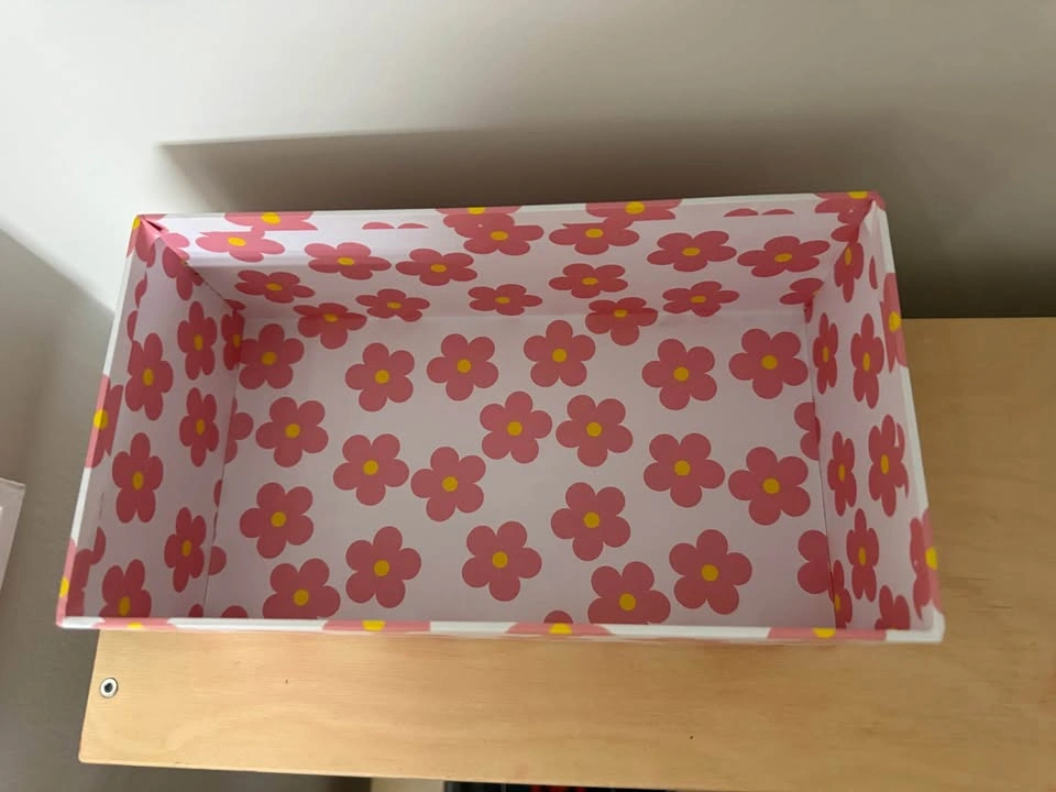 Pink floral tissue box - photo 3