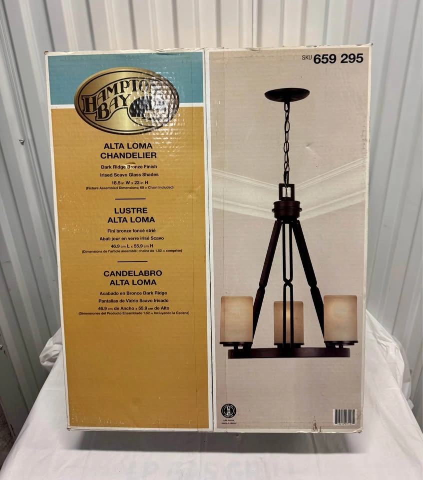 Hampton Bay Alta Loma 3-Light Chandelier - photo 2