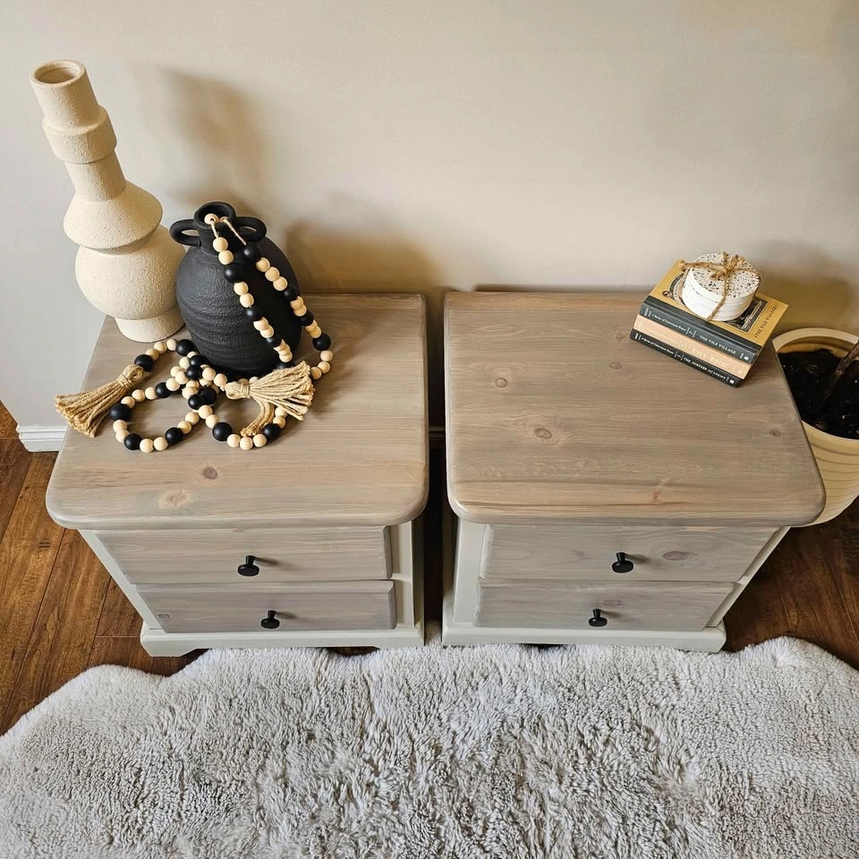 Refinished Solid Pine Nightstands - photo 2