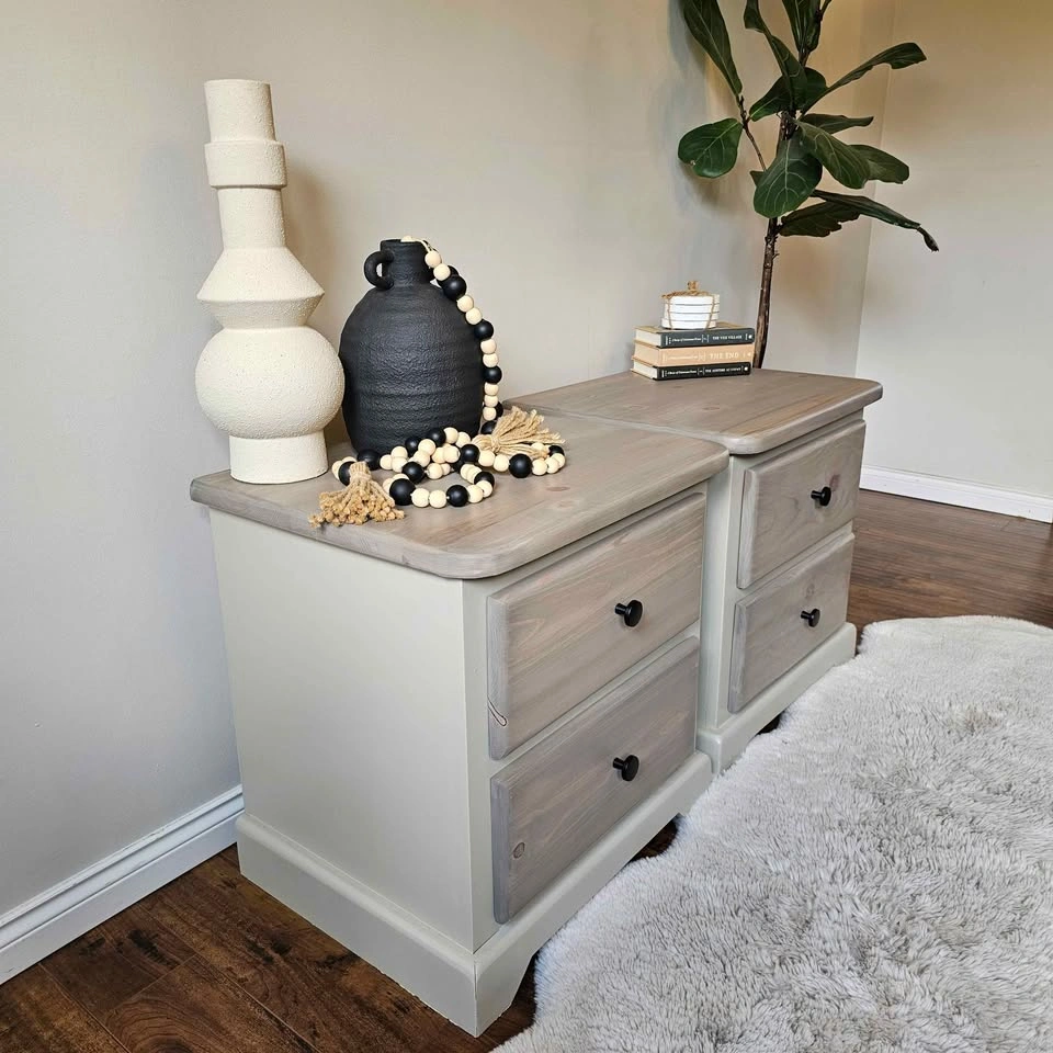 Refinished Solid Pine Nightstands - photo 3