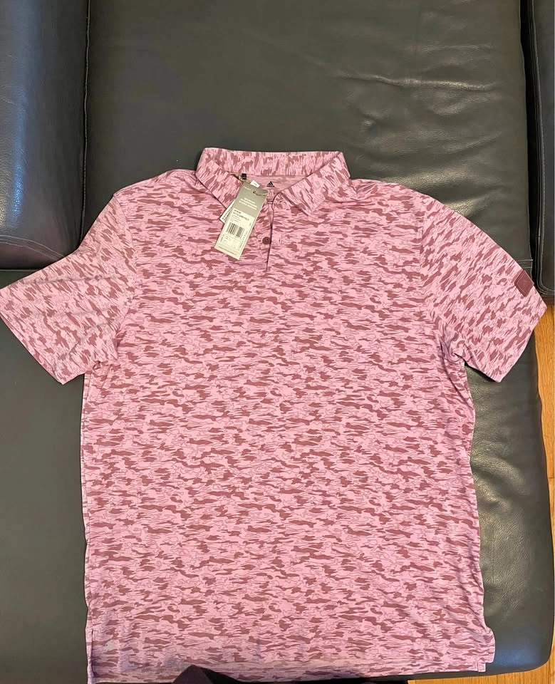 Adidas GO-TO CAMO-PRINT GOLF POLO SHIRT Size L