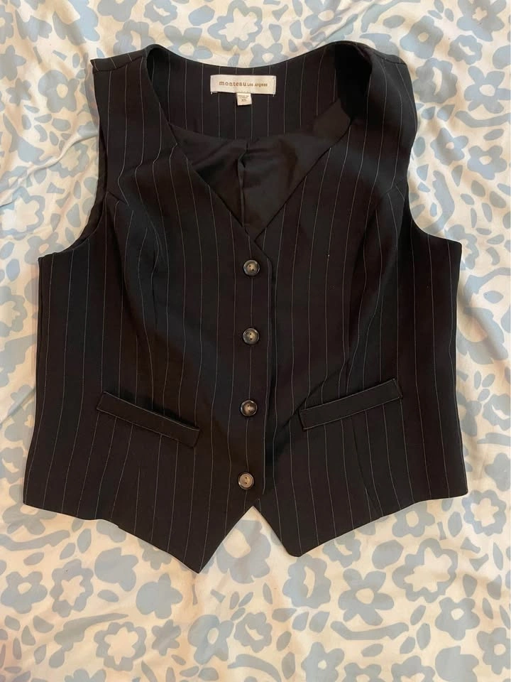SUIT VEST AND PANTS SET - PINSTRIPE - photo 2