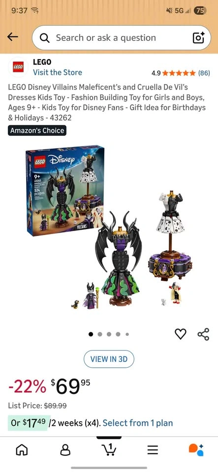 Brand New Maleficent & Cruella De Vil's Dresses Lego - photo 2