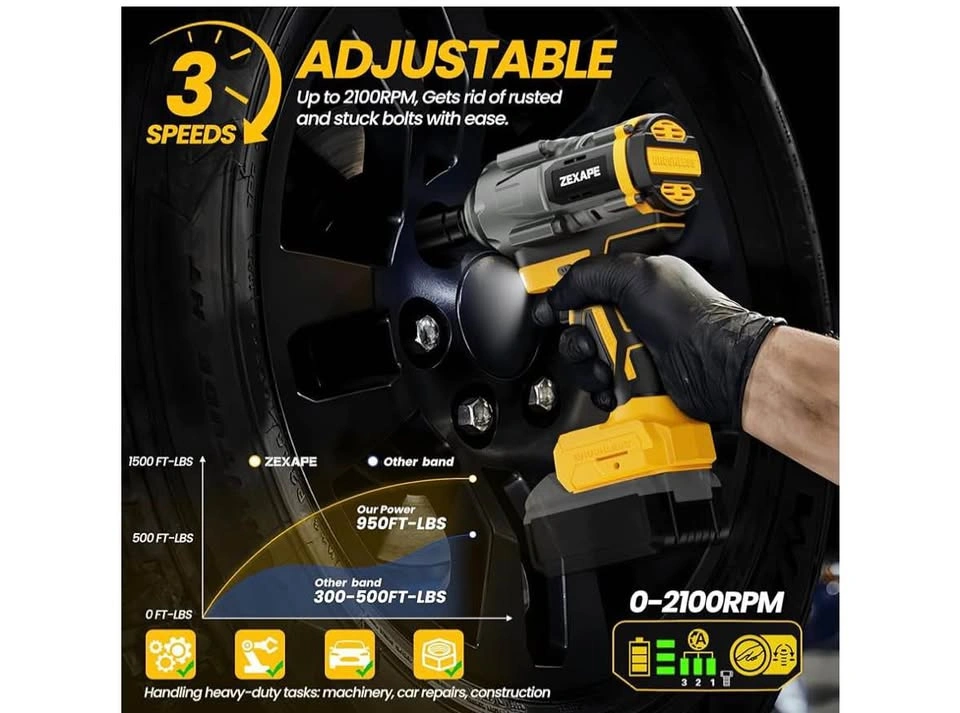 Cordless Impact Wrench 1/2" for DeWalt 20V Battery (Pickering) - photo 4