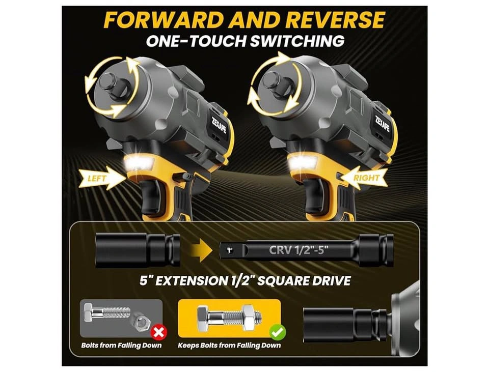 Cordless Impact Wrench 1/2" for DeWalt 20V Battery (Pickering) - photo 5
