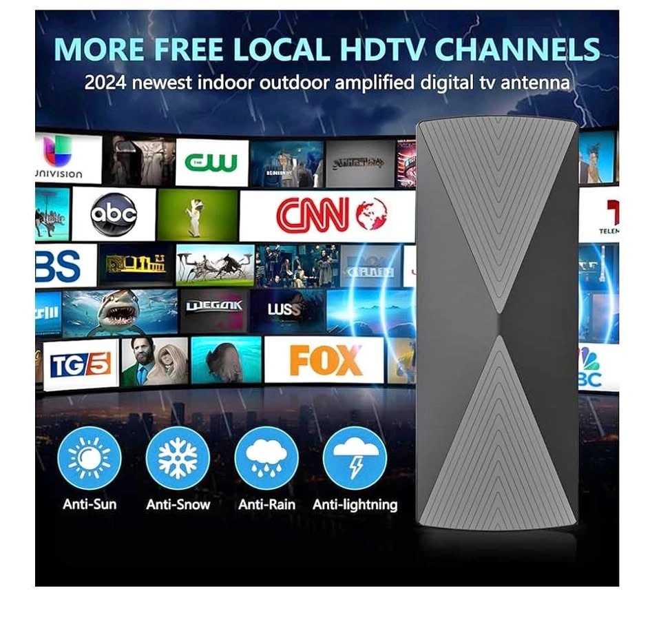 2025 TV Antenna, 1200+ Miles Long Range HD Digital Indoor Antenn