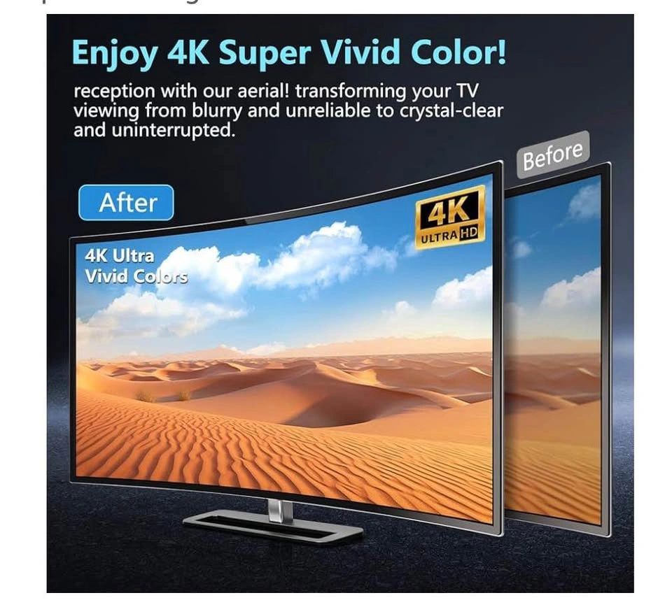 2025 TV Antenna, 1200+ Miles Long Range HD Digital Indoor Antenn - photo 3