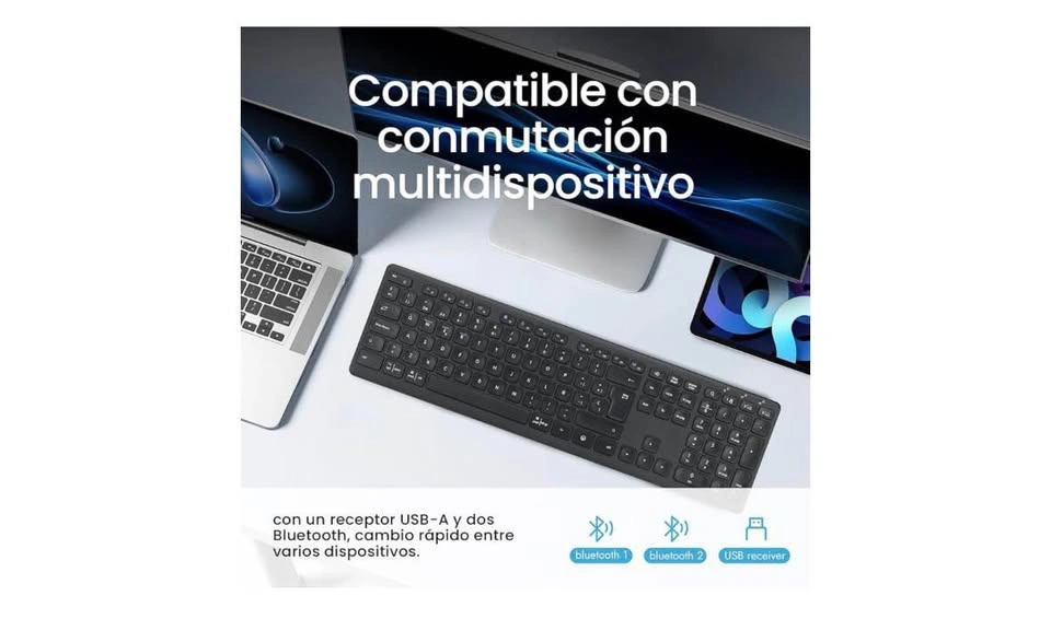 CITLLA Wireless Bluetooth Keyboard, Support Multi Device Switchi - photo 3