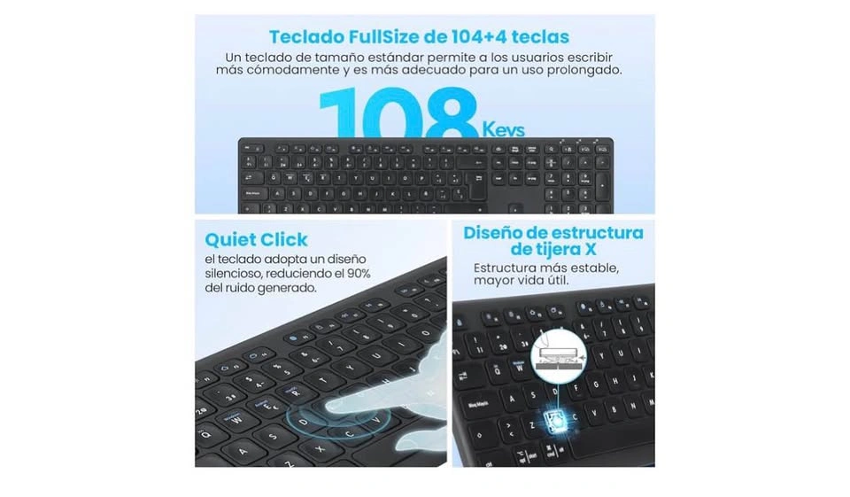 CITLLA Wireless Bluetooth Keyboard, Support Multi Device Switchi - photo 5
