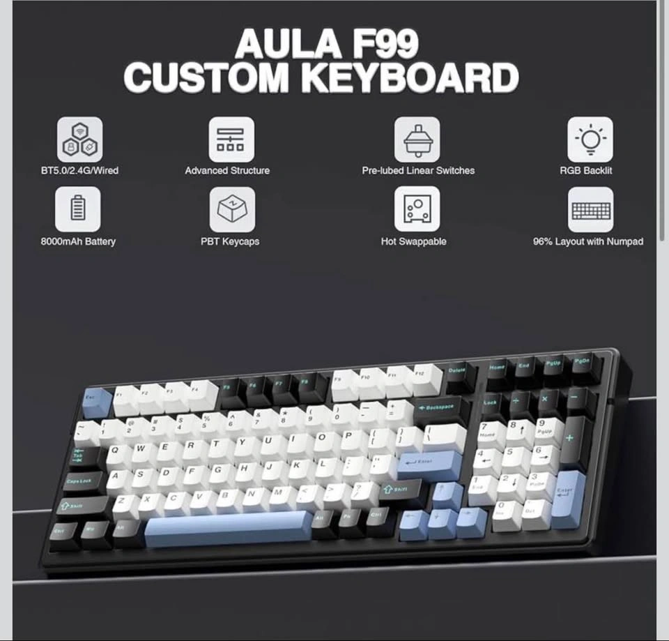 Aula Mechanical Gaming Keyboard F99 Pro - photo 2