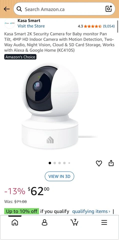 Kasa Smart 2K Security Camera for Baby monitor Pan Tilt, 4MP HD - photo 2