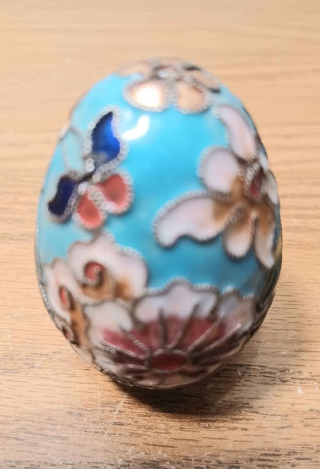 Handmade Cloisonne Brass Egg - photo 5