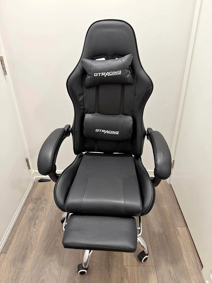 GTPLAYER Gaming Chair with Footrest and Lumbar Support