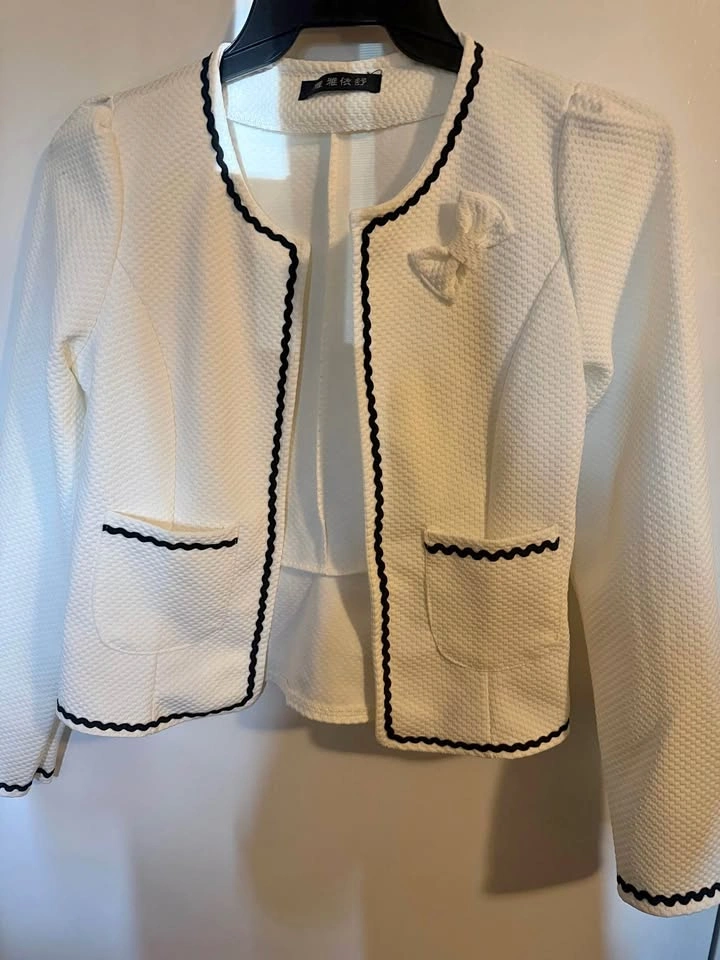 white cute vest