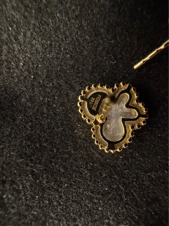 14K Gold Clover Earrings - photo 4
