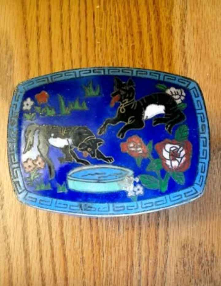 Uniqe Antique 1800's Chinese Cloisonne Brass Box - photo 5