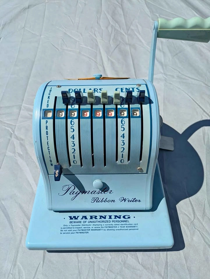 Vintage Paymaster Ribbon Writer Check Protector