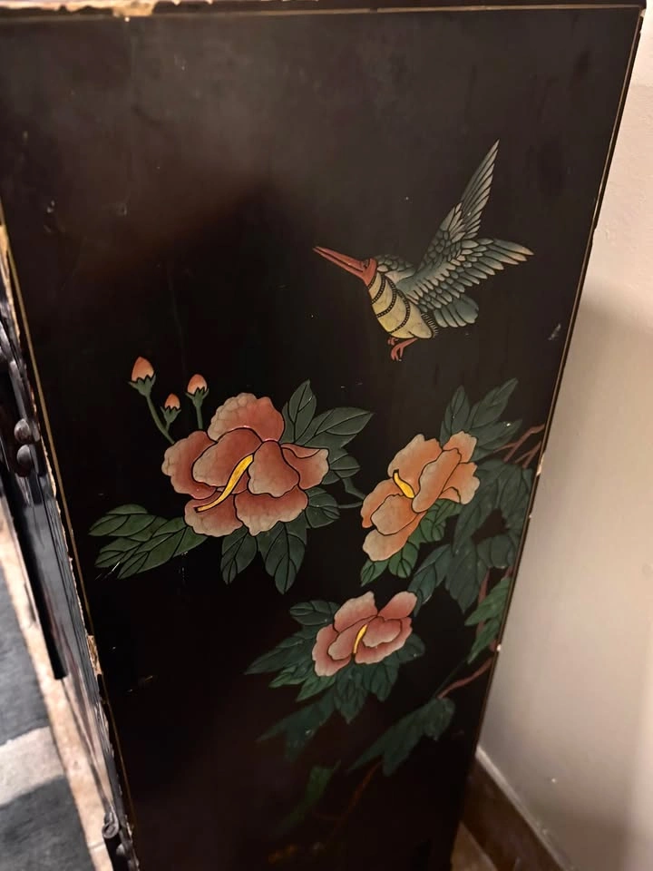 Vintage Chinese Wedding Cabinet - Black Lacquer - photo 3