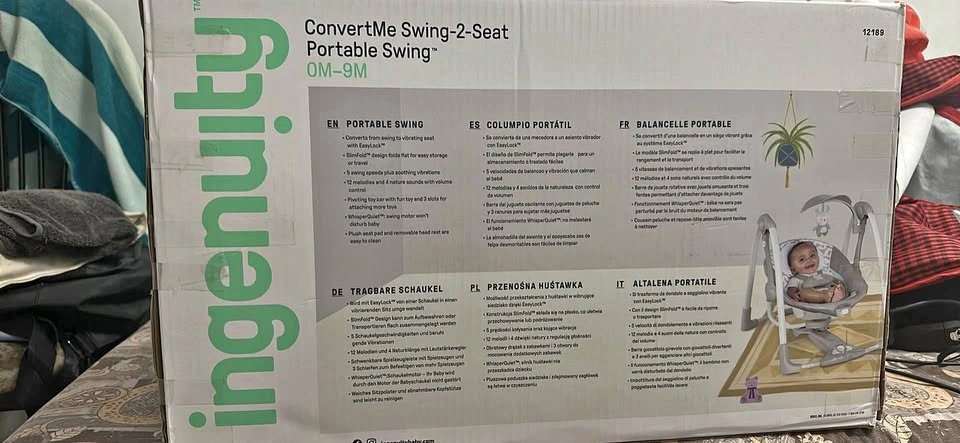 Ingenuity ConvertMe Swing-2-Seat Portable Swing 0M-9M