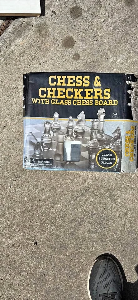 Glass Chess & Checkers Set – Complete