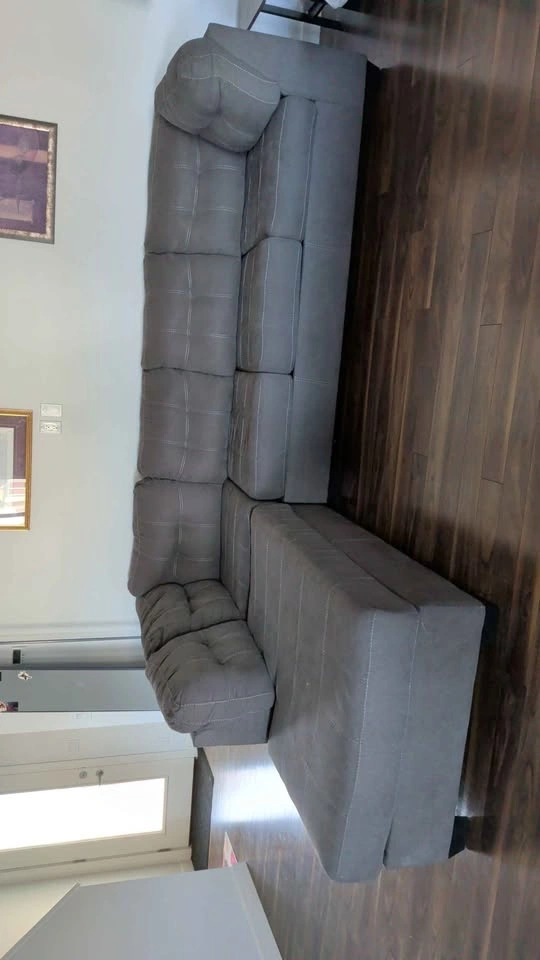 6-Seater Grey Sectional Sofa with Chaise - photo 4