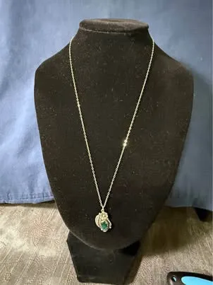 Green Opal & Sterling Pendant & Necklace