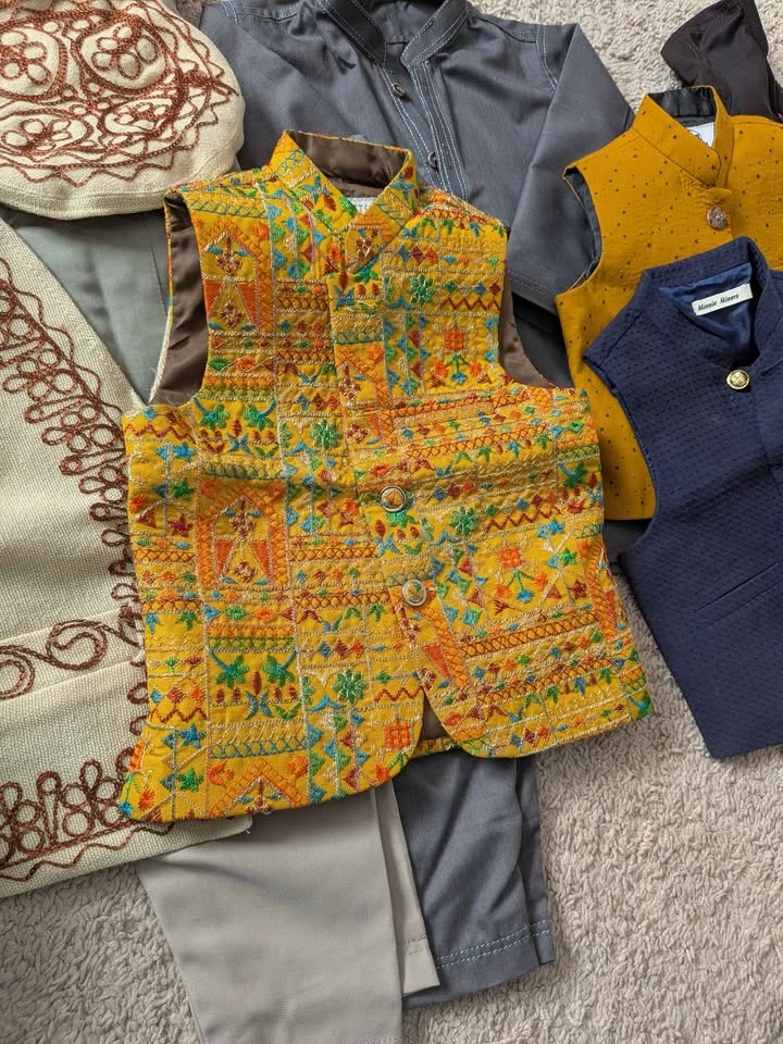 Eid outfit/Baby Boy Ethnic Wear Vests Kurta Pants 2Y - photo 2