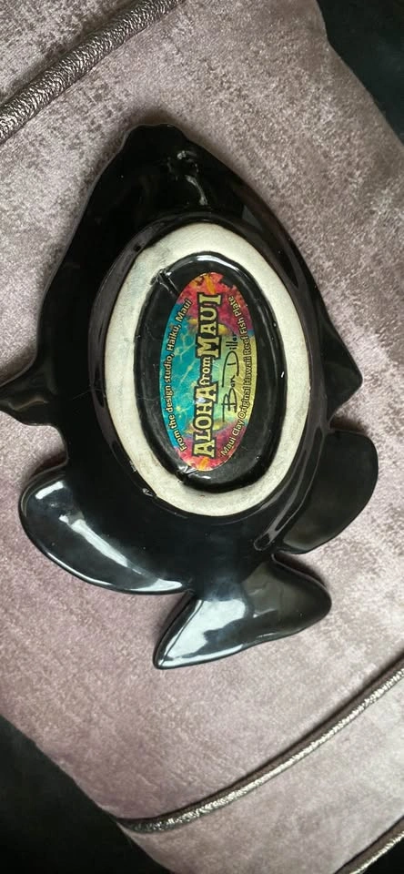 Ben Diller Hand-Painted Triggerfish Ceramic Bowl/Platter - photo 3