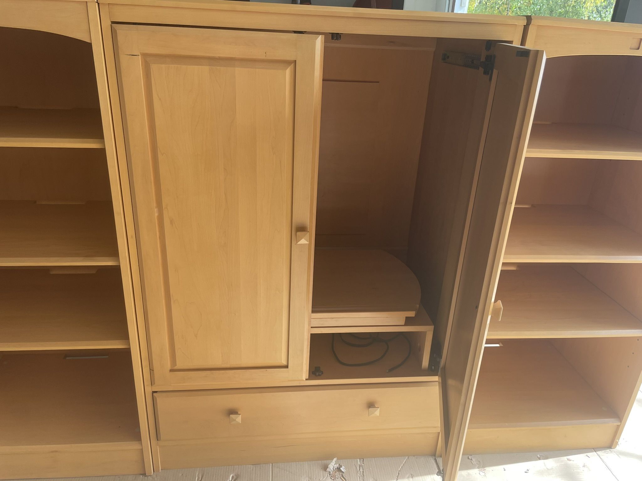 Audio Cabinet With Side Bookcase - photo 2
