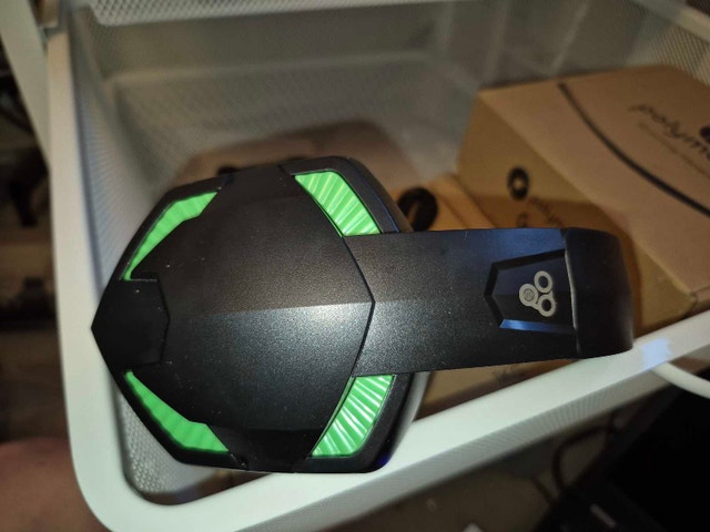Gaming Headset with Green Accents