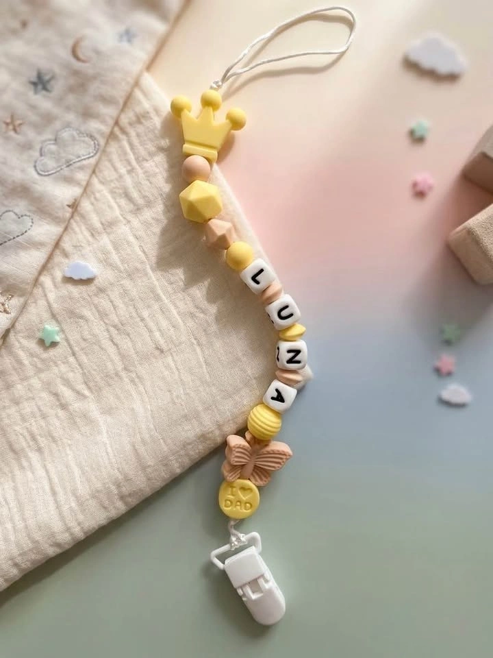 Handmade Personalized Pacifier Clips for Babies - photo 2